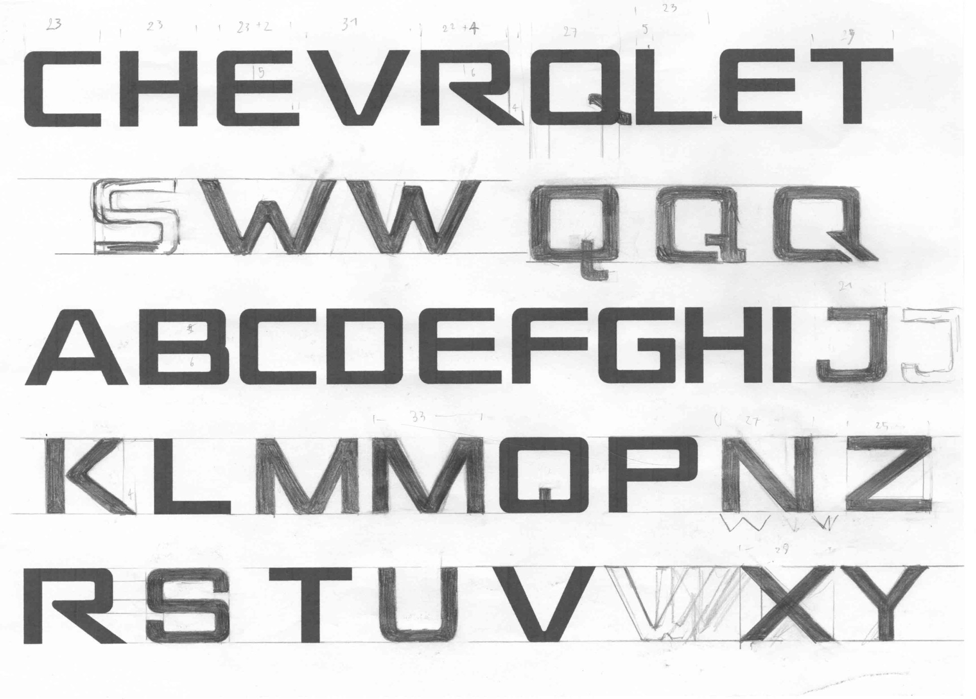 Merle Michaelis / Lettering & Typografie Chevy